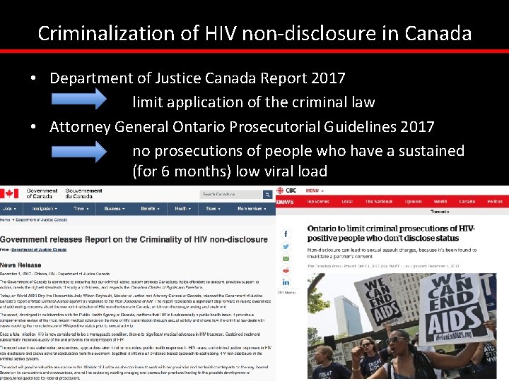 Criminalization of HIV non-disclosure in Canada • Department of Justice Canada Report 2017 limit