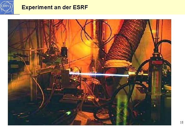 Experiment an der ESRF 18 