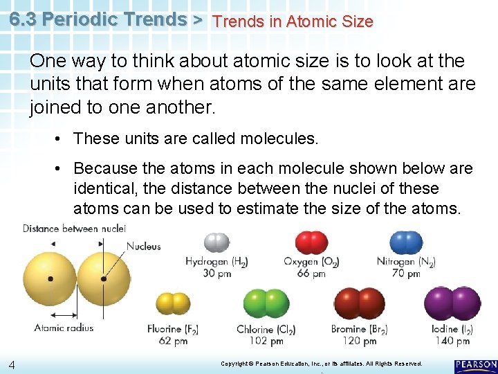 6. 3 Periodic Trends > Trends in Atomic Size One way to think about
