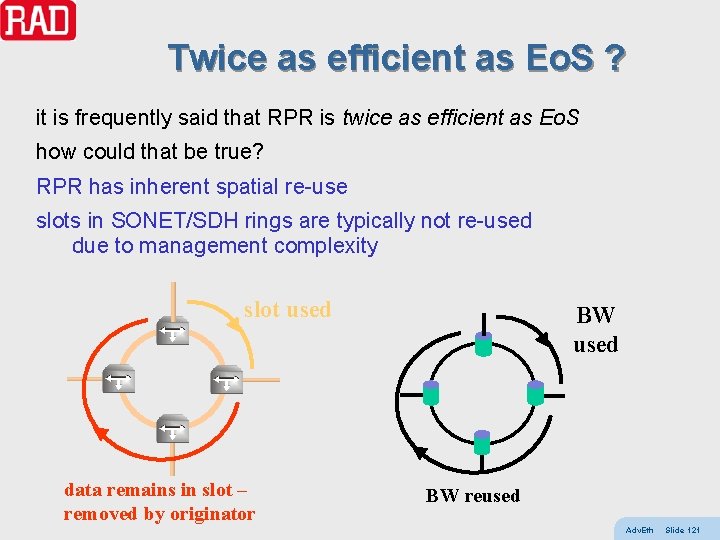 Twice as efficient as Eo. S ? it is frequently said that RPR is