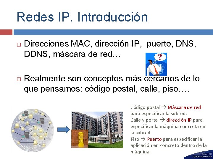 Redes IP. Introducción Direcciones MAC, dirección IP, puerto, DNS, DDNS, máscara de red… Realmente
