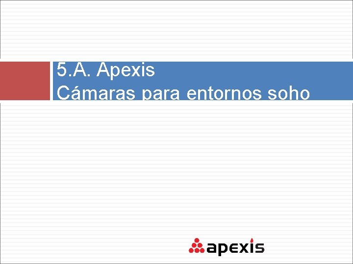 5. A. Apexis Cámaras para entornos soho 