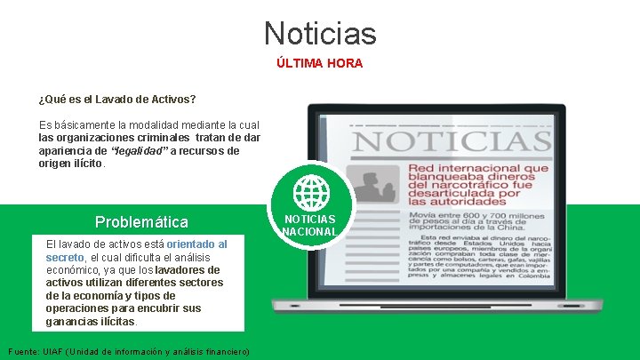 Noticias ÚLTIMA HORA ¿Qué es el Lavado de Activos? Es básicamente la modalidad mediante