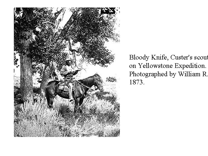 Bloody Knife, Custer's scout on Yellowstone Expedition. Photographed by William R. 1873. 