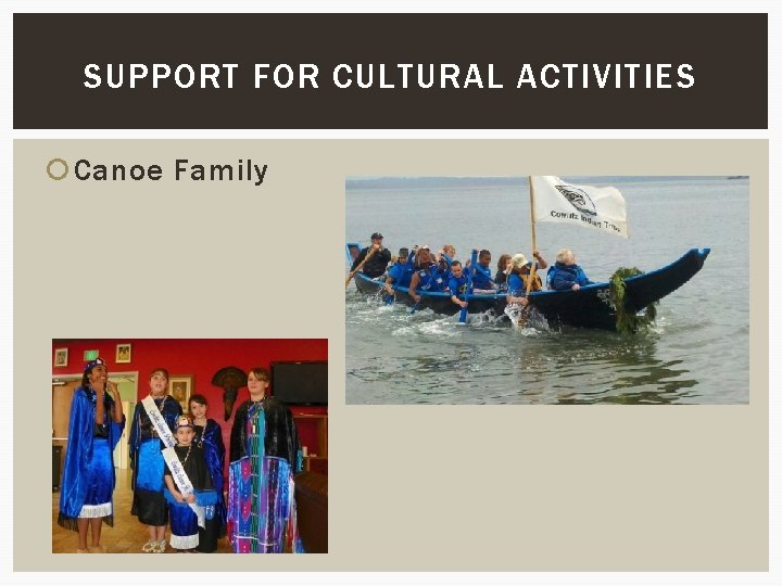 SUPPORT FOR CULTURAL ACTIVITIES Canoe Family 