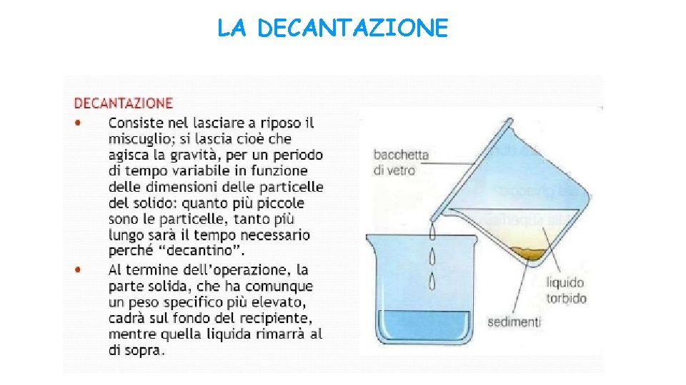 LA DECANTAZIONE 