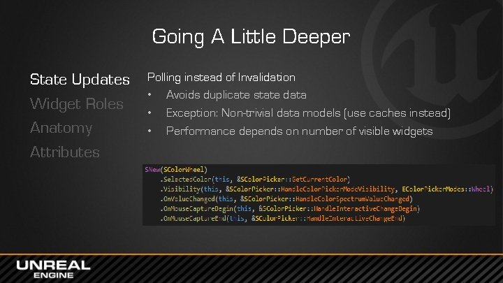 Going A Little Deeper State Updates Widget Roles Anatomy Attributes Polling instead of Invalidation