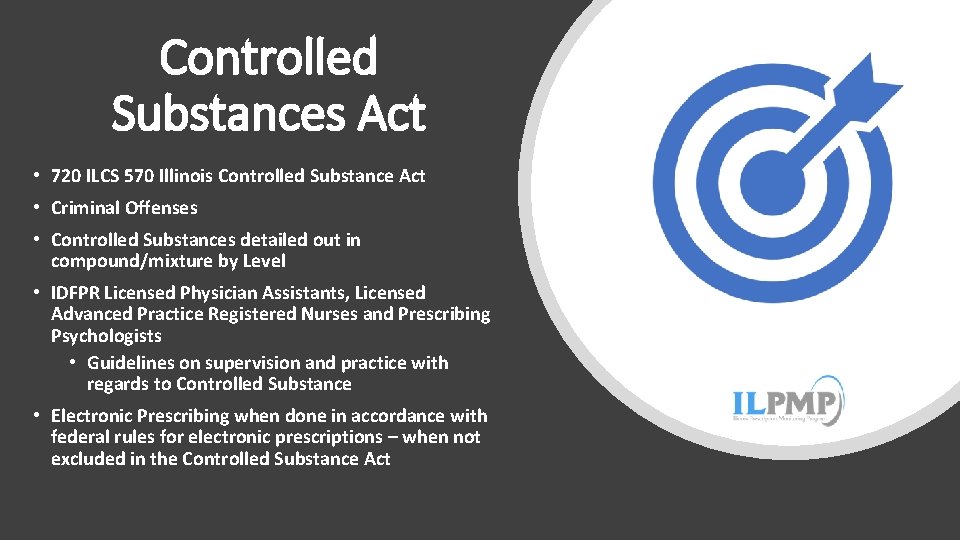 Controlled Substances Act • 720 ILCS 570 Illinois Controlled Substance Act • Criminal Offenses