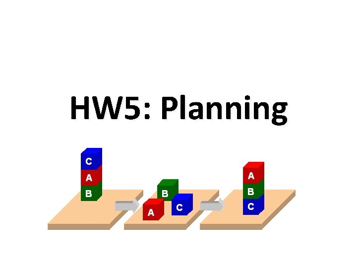 HW 5: Planning 