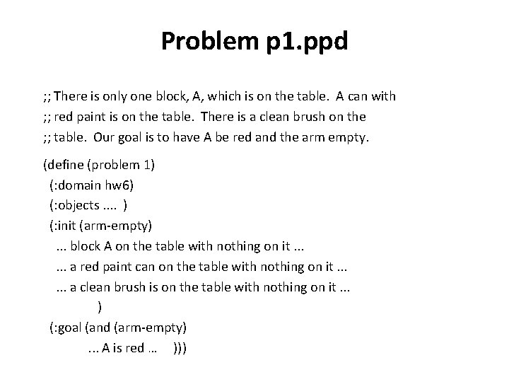 Problem p 1. ppd ; ; There is only one block, A, which is