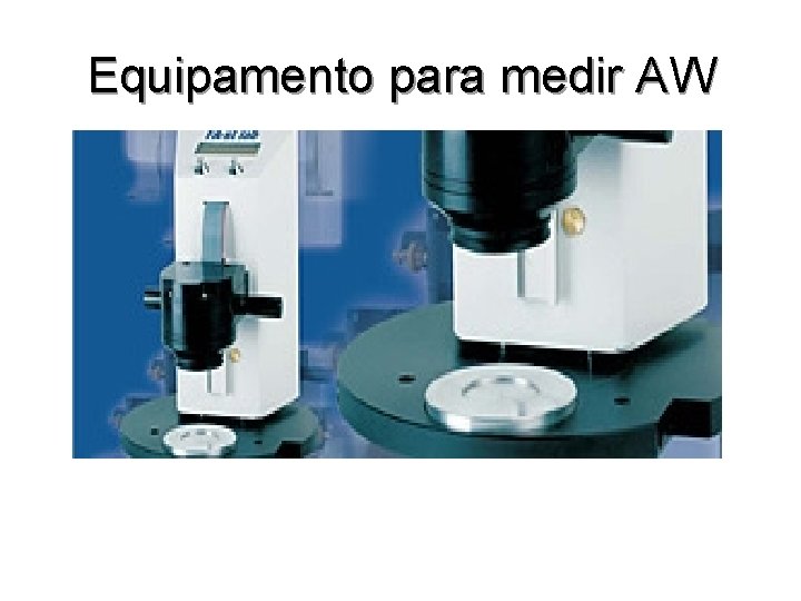 Equipamento para medir AW 