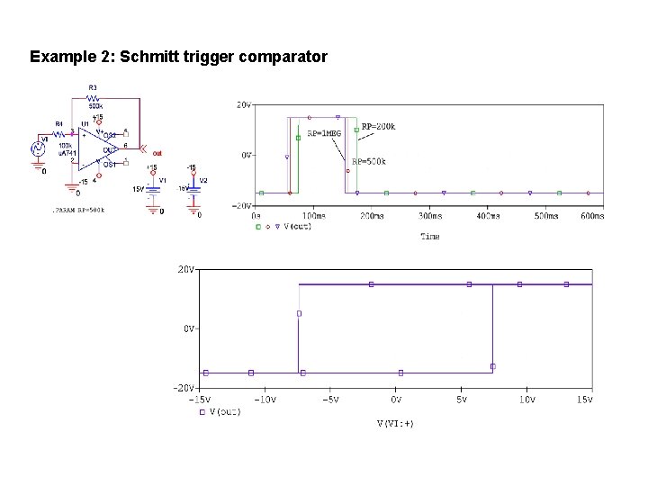 Example 2: Schmitt trigger comparator 
