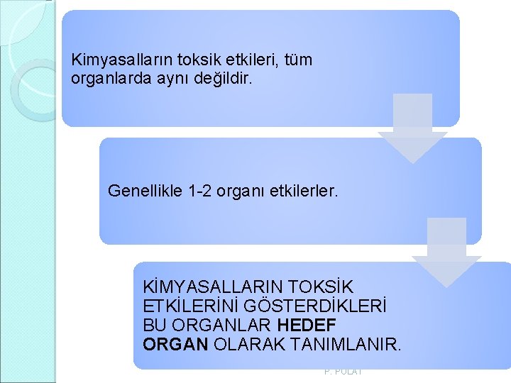 Kimyasalların toksik etkileri, tüm organlarda aynı değildir. Genellikle 1 -2 organı etkilerler. KİMYASALLARIN TOKSİK Kimyasalların toksik etkileri, tüm organlarda aynı değildir. Genellikle 1 -2 organı etkilerler. KİMYASALLARIN TOKSİK