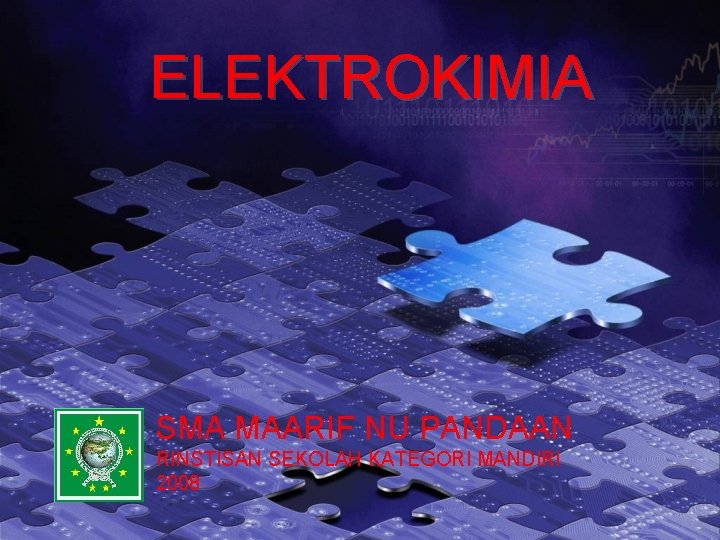 ELEKTROKIMIA SMA MAARIF NU PANDAAN RINSTISAN SEKOLAH KATEGORI MANDIRI 2008 