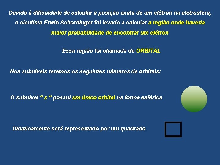 Devido à dificuldade de calcular a posição exata de um elétron na eletrosfera, o