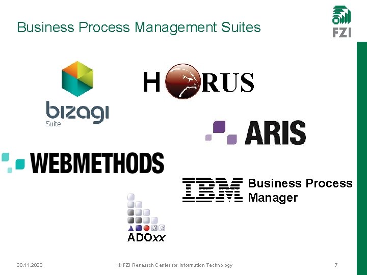 Business Process Management Suites H RUS Business Process Manager ADOxx 30. 11. 2020 ©