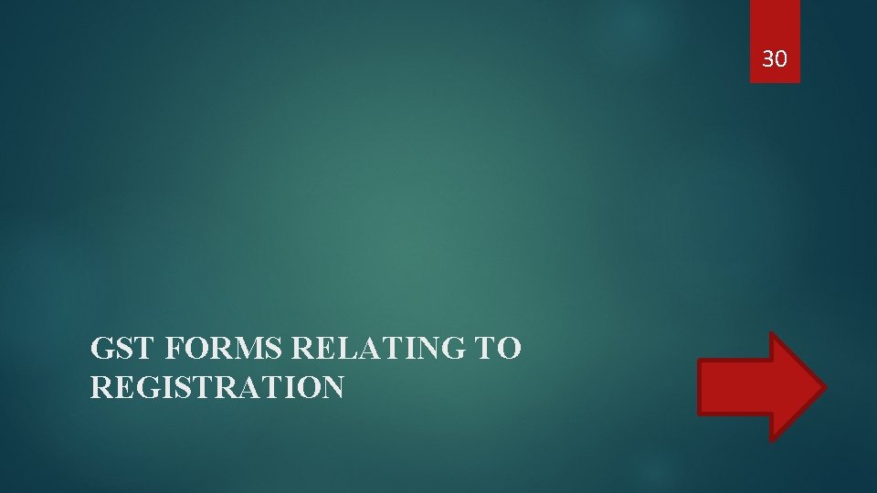 30 GST FORMS RELATING TO REGISTRATION 