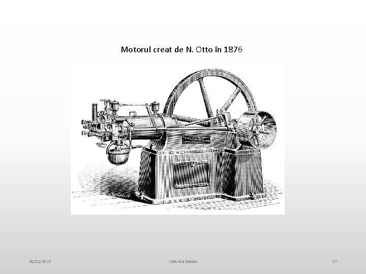 Motorul creat de N. Otto în 1876 30/11/2020 Valerica Baban 17 