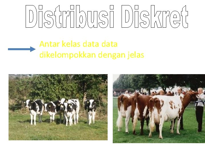 Antar kelas data dikelompokkan dengan jelas 