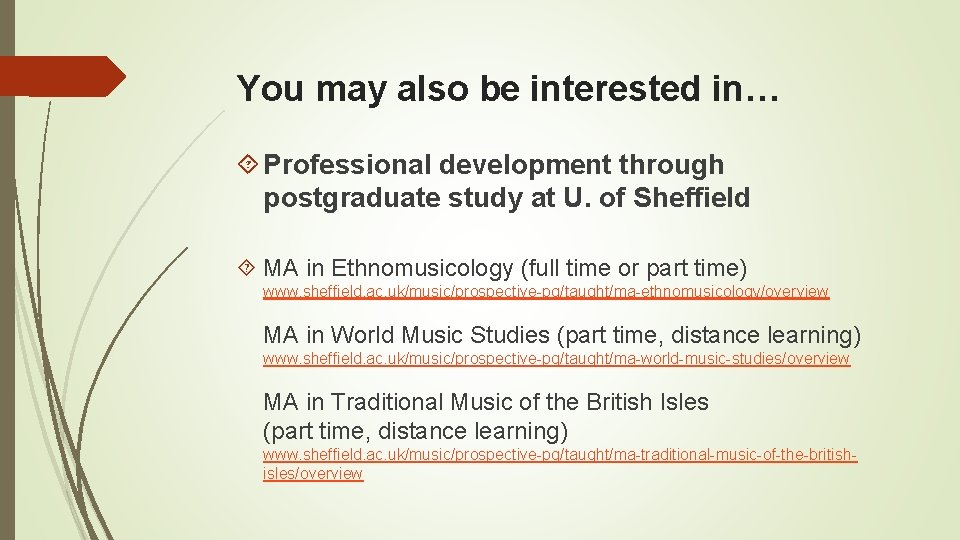 You may also be interested in… Professional development through postgraduate study at U. of