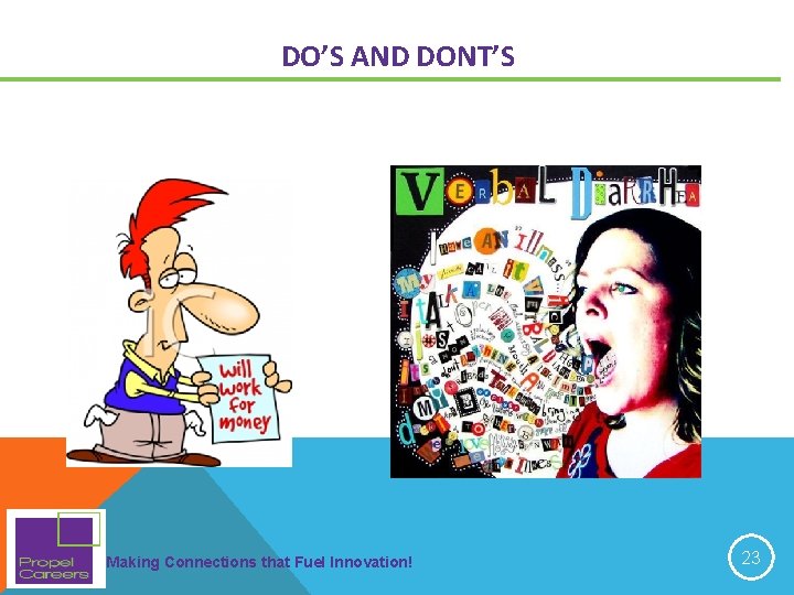 DO’S AND DONT’S Making Connections that Fuel Innovation! 23 DO’S AND DONT’S Making Connections that Fuel Innovation! 23