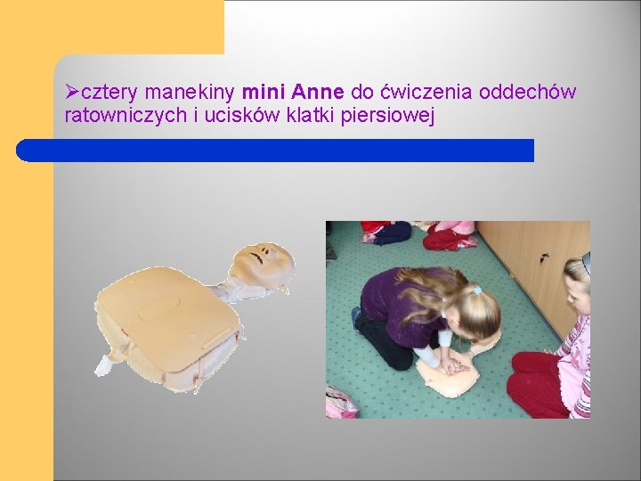 Øcztery manekiny mini Anne do ćwiczenia oddechów ratowniczych i ucisków klatki piersiowej 