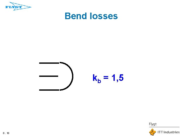 Bend losses kb = 1, 5 8. 18 
