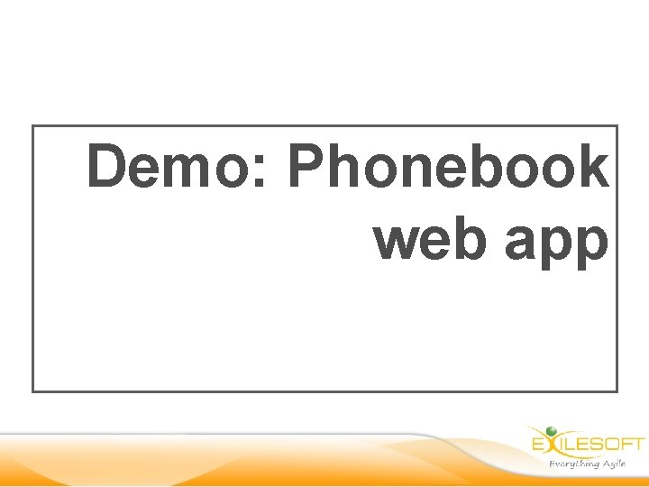 Demo: Phonebook web app 