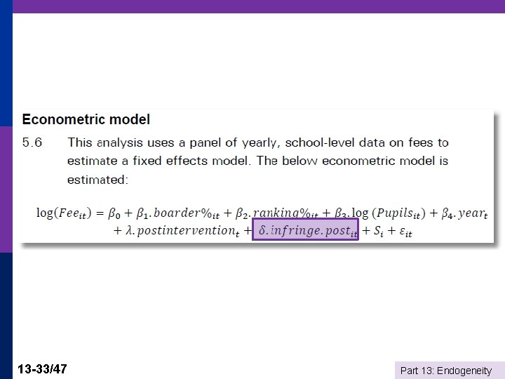 13 -33/47 Part 13: Endogeneity 