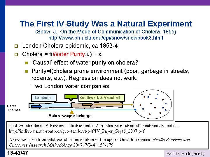 The First IV Study Was a Natural Experiment (Snow, J. , On the Mode