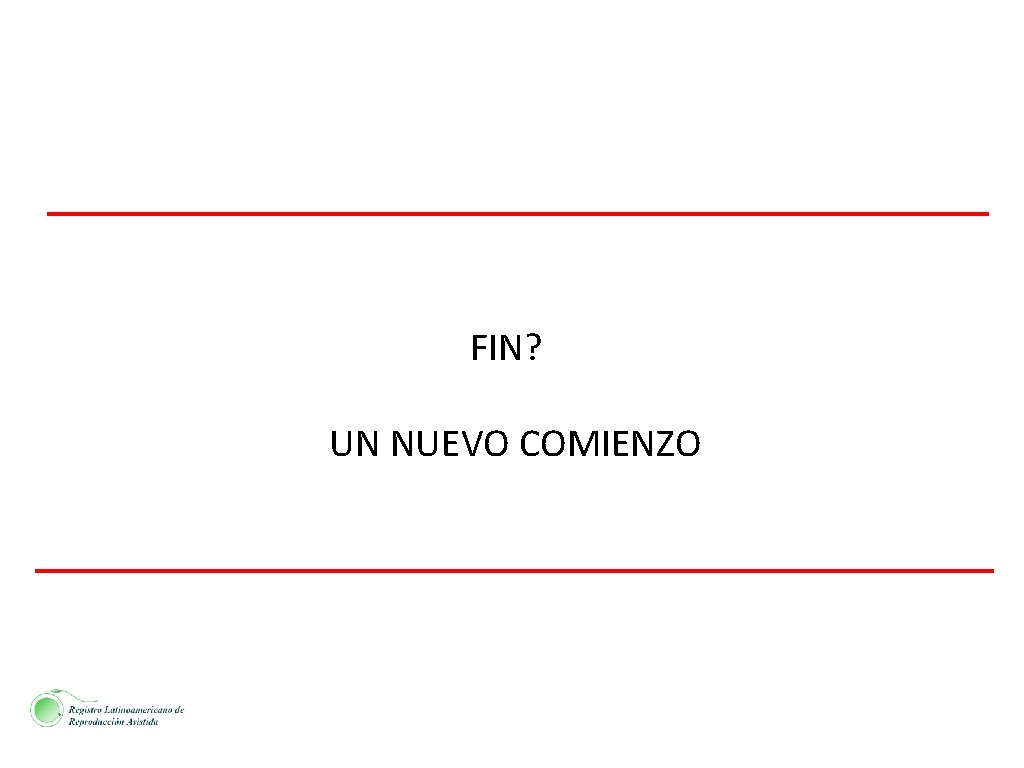 FIN? UN NUEVO COMIENZO 