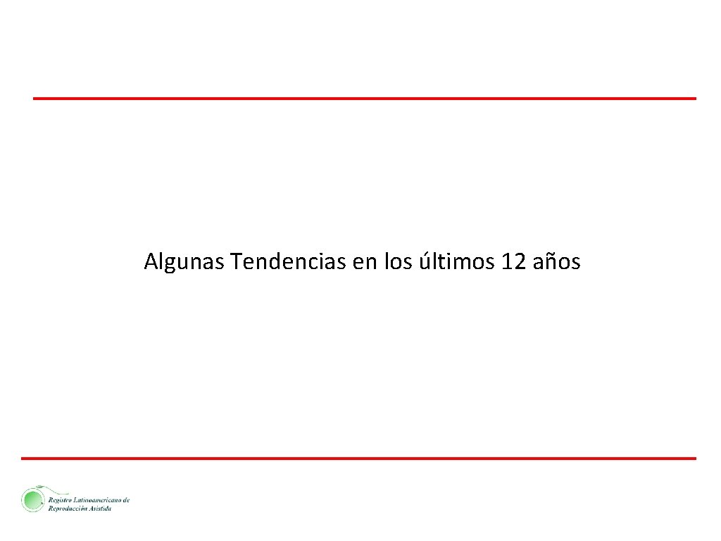 Algunas Tendencias en los últimos 12 años 