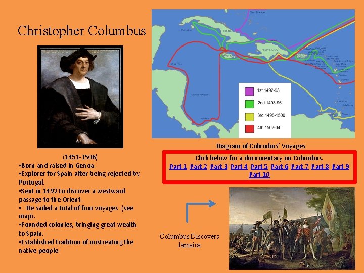  • Christopher Columbus • • Christopher Columbus was born in 1451 in the