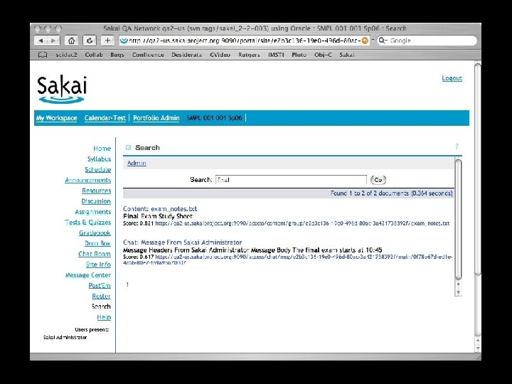 Sakai Search Sakai Search