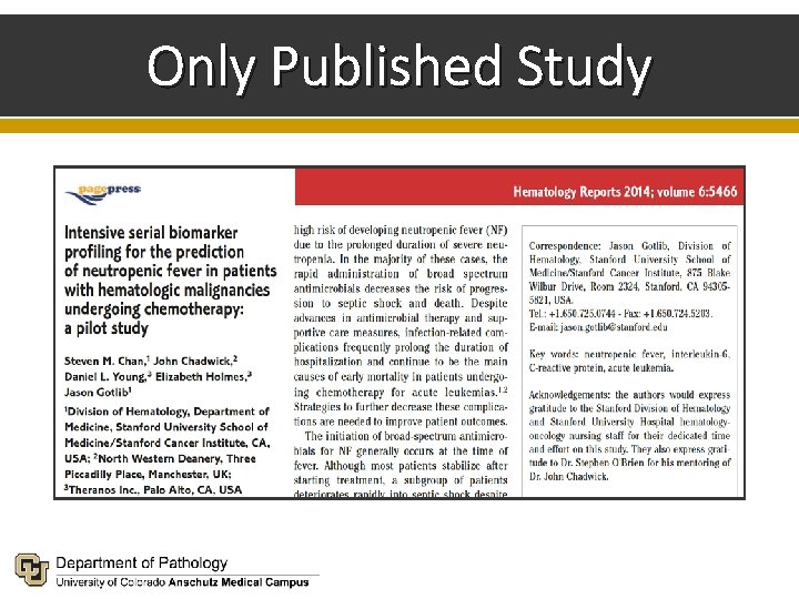 Only Published Study 