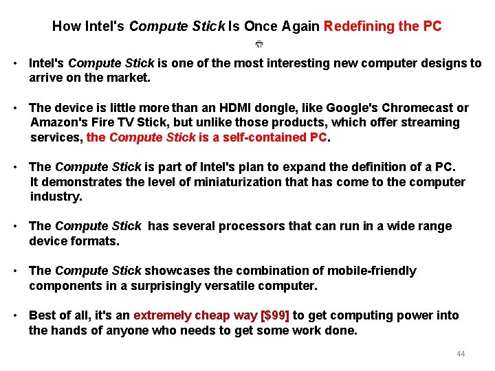 How Intel's Compute Stick Is Once Again Redefining the PC • Intel's Compute Stick