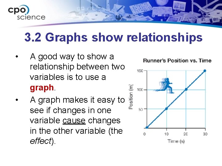 3. 2 Graphs show relationships • • A good way to show a relationship