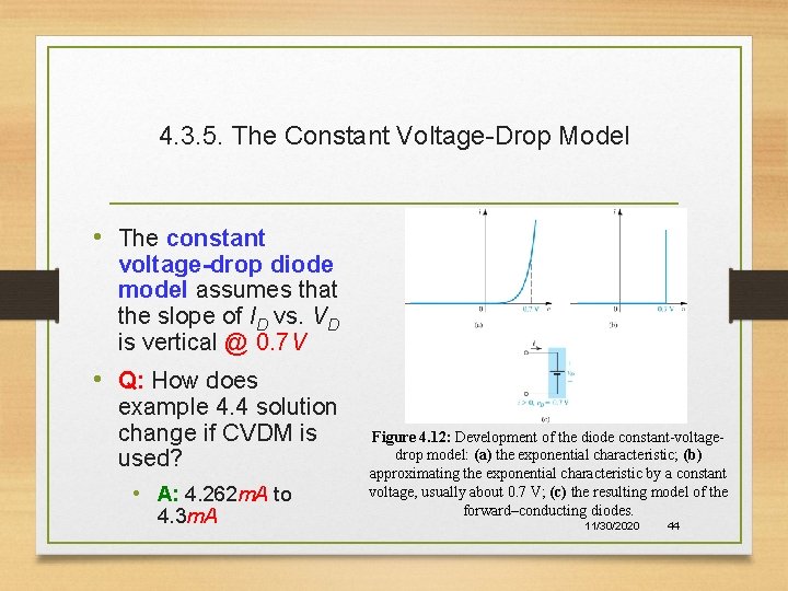 4. 3. 5. The Constant Voltage-Drop Model • The constant voltage-drop diode model assumes