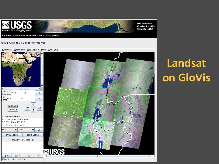 Landsat on Glo. Vis 