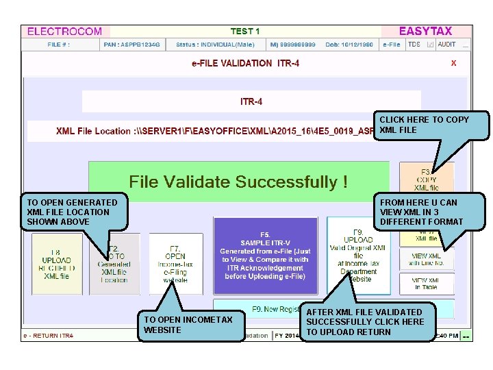 CLICK HERE TO COPY XML FILE TO OPEN GENERATED XML FILE LOCATION SHOWN ABOVE