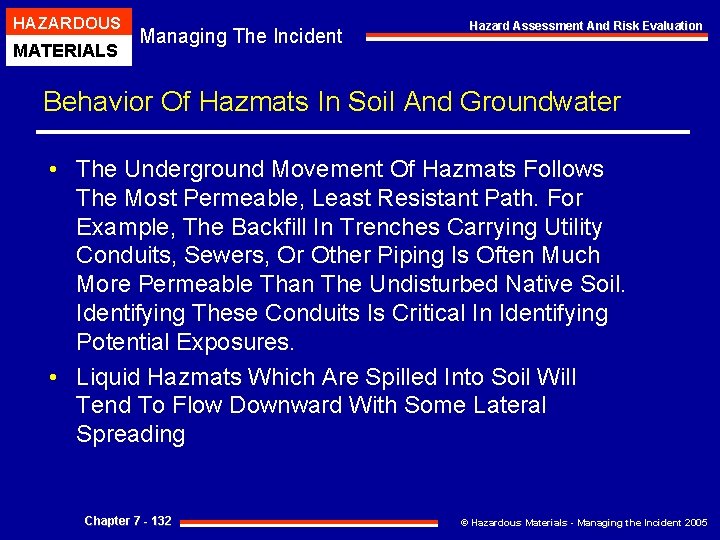 HAZARDOUS MATERIALS Managing The Incident Hazard Assessment And Risk Evaluation Behavior Of Hazmats In