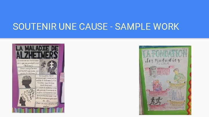 SOUTENIR UNE CAUSE - SAMPLE WORK 