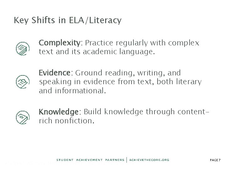 Key Shifts in ELA/Literacy Complexity: Practice regularly with complex text and its academic language. Key Shifts in ELA/Literacy Complexity: Practice regularly with complex text and its academic language.