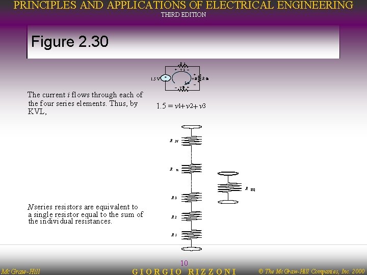 PRINCIPLES AND APPLICATIONS OF ELECTRICAL ENGINEERING THIRD EDITION Figure 2. 30 R + v