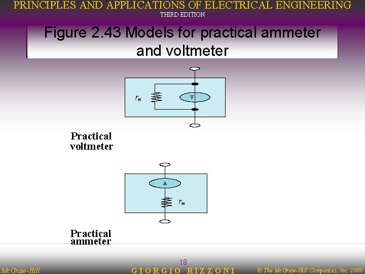 PRINCIPLES AND APPLICATIONS OF ELECTRICAL ENGINEERING THIRD EDITION Figure 2. 43 Models for practical