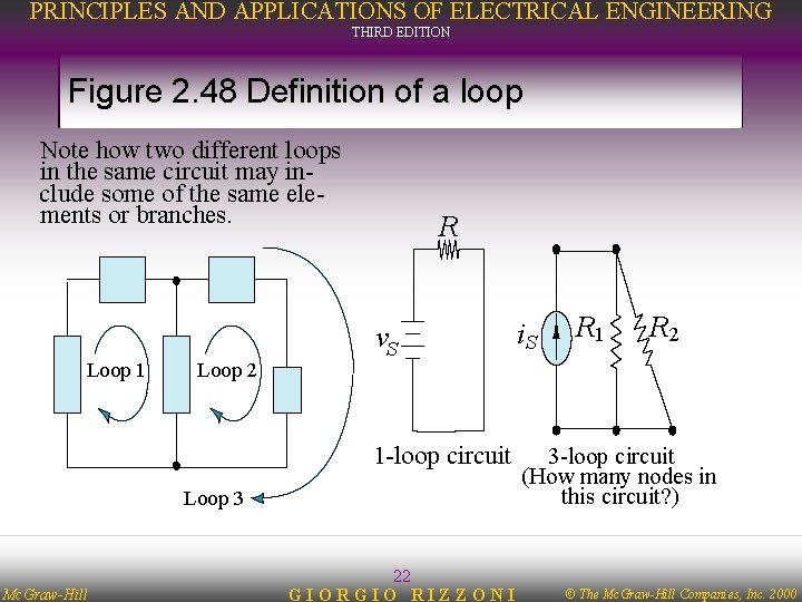 PRINCIPLES AND APPLICATIONS OF ELECTRICAL ENGINEERING THIRD EDITION Figure 2. 48 Definition of a