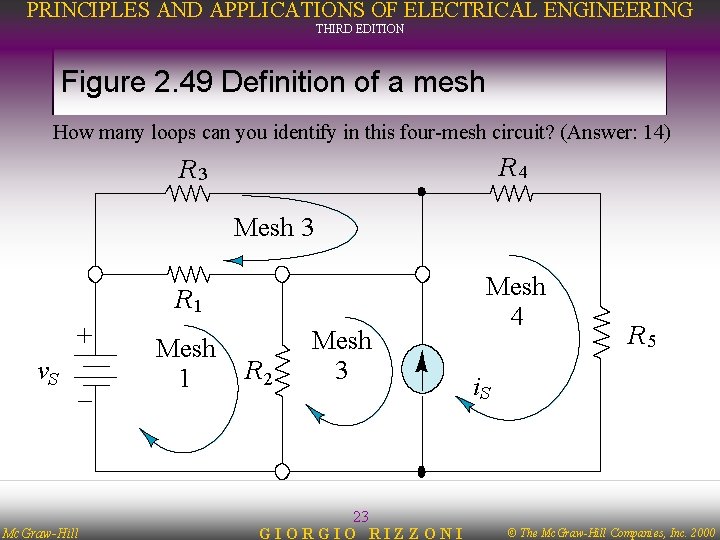 PRINCIPLES AND APPLICATIONS OF ELECTRICAL ENGINEERING THIRD EDITION Figure 2. 49 Definition of a