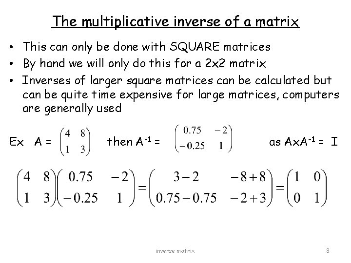 A Fast Introduction What is a matrix One