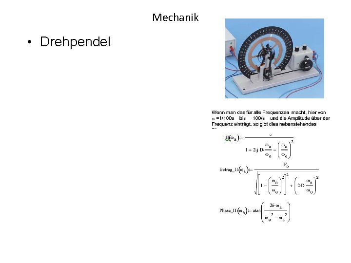 Mechanik • Drehpendel 