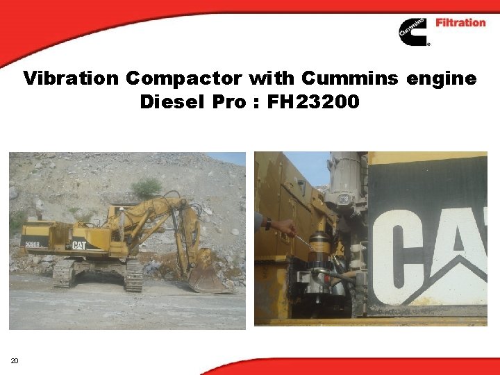 Vibration Compactor with Cummins engine Diesel Pro : FH 23200 20 